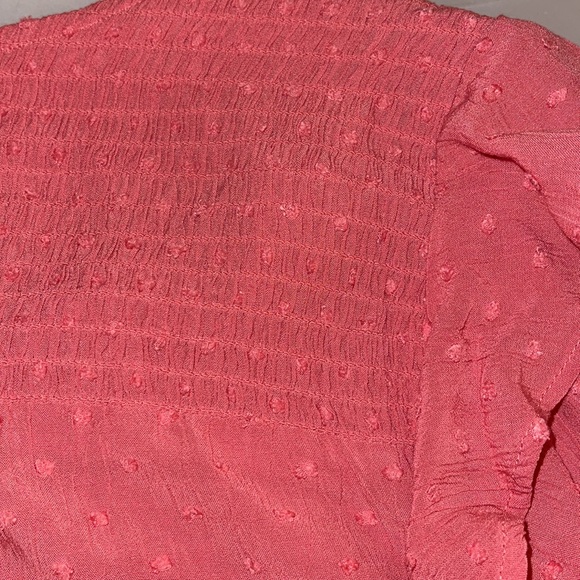 LOFT Insert Dotted Crepe Balloon Sleeve Top Blouse - Picture 7 of 10